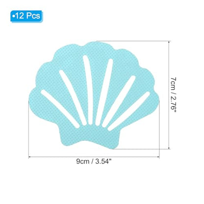 PATIKIL 12 Pcs Non Slip Bathtub Stickers, Anti Slip Shower Stickers Bathroom Shower Floor Decals Sea Shell Shape Cute Treads Tubs, Blue - color: Blue