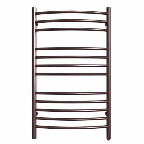 Towel Warmer, Heated Towel Rack, Plug-in/Hardwired Venetian Bronze | 304 Stainless Steel Large 12-Bar Towel Warmer With Plug-In Or Hardwired Installation And Venetian Bronze Finish - color: Venetian Bronze