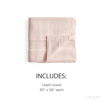Ted Baker Cotton Bath Towel Soft, Highly Absorbent, 30x56, Blush Pink 1 Pc - color: Blush, size: Bath Towel - 1 Piece