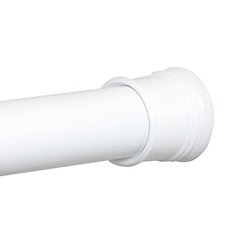 Zenna Home Tension Shower Curtain Rod, White, 44 to 72 Inches – Premium Steel Adjustable Shower Curtain Rod for Bathroom, Easy No Drill Install – Rust Resistant Spring Tension Shower Curtain Bar - color: White, size: 44" to 72" (Standard Size)