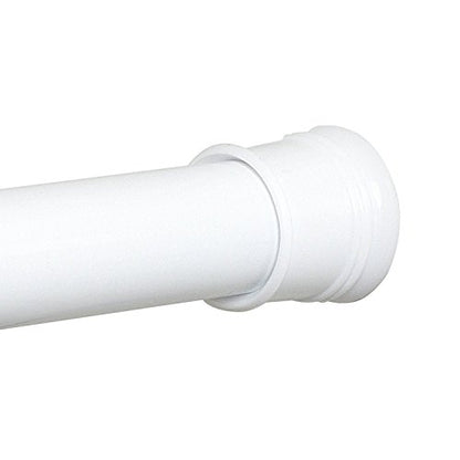 Zenna Home Tension Shower Curtain Rod, White, 44 to 72 Inches – Premium Steel Adjustable Shower Curtain Rod for Bathroom, Easy No Drill Install – Rust Resistant Spring Tension Shower Curtain Bar - color: White, size: 44" to 72" (Standard Size)