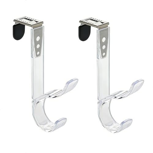 NewTalent Set of 2pcs Adjustable Over the Door Hooks for Hanging, for Living Room, Bathroom, Bedroom, Kitchen Hanging Clothes, Towels, Hats, Coats, Bags - style: Contemporary