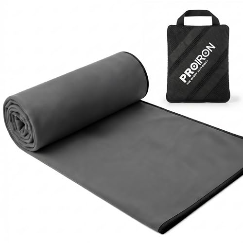 PROIRON Microfiber Towel,Quick Dry & Super Absorbent Towel,Travel & Gym & Camping Towel Lightweight for Swimming,Beach,Gym Shower,bath-64 x32“ - color: Dark Gray, size: 64"x32“