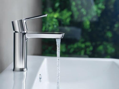 Delta Modern Chrome Bathroom Faucet 1 Hole, Single Hole Bathroom Sink Faucet for Vanity, Push-Pop Drain Assembly, Chrome 581LF-PP
