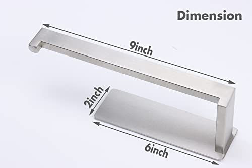 Hand Towel Holder, Strong Self Adhesive Hand Towel Ring, Thicken SUS304 Stainless Steel Hand Towel Bar/Rack, No Drilling Modern Hand Towel Hanger (Brushed Nickel, 9 in) - color: Brushed Nickel, size: 1 Pack 9 In