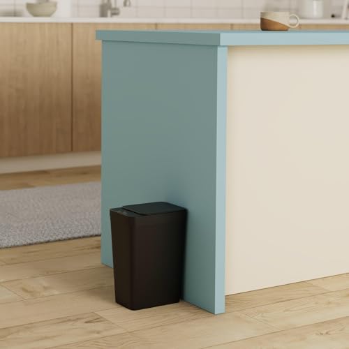 Bathroom Trash Can with Lid, KOEYLE 2 Pack 2.2 Gallon Automatic Touchless Garbage Can, Small Motion Sensor Smart Trash Can, Slim Waterproof Trash Bin for Bedroom, Bathroom, Office, Living Room (Black) - color: 2 Pack 2.2 Gallon Black
