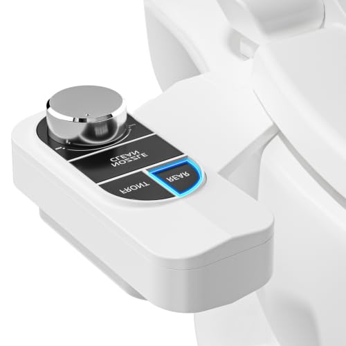 SAMODRA Non-Electric Bidet Attachment for Toilet – Self-Cleaning Dual Nozzle (Frontal & Rear Wash), Adjustable Water Pressure, Fits Most Toilets, Easy Installation (Classic Black/Silver) - color: Classic Black/Silver