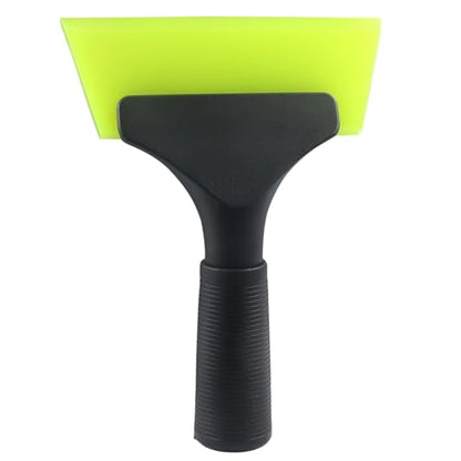 5 Inch Silicone Squeegee, Green | Non Slip Handle, Streak-Free Cleaning, For Car, Glass, Mirror, Shower, Door, Bathroom - color: Green