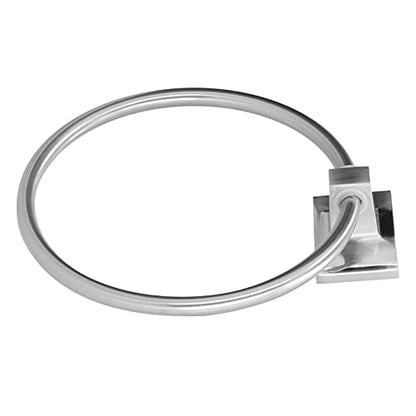 Generic Towel Ring Towel Holder Rack Wall Mounted Heavy Duty Zinc Alloy Stainless Steel Bathroom Hanger with Square Base for Home Bathroom