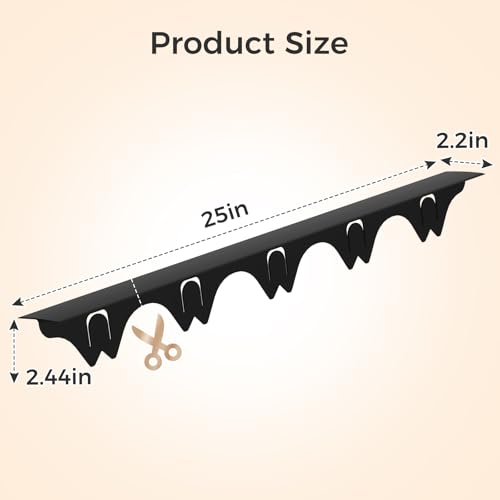 Silicone Stove Gap Covers with Stainless Steel, Oven Gap Filler Seals Gaps Between Stovetop and Counter, Stove Gap Guards Range Trim Kit, Easy to Clean Stove Gap Guard (Black 2 Pack,25") - color: Black, size: 25 inches