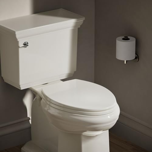 KOHLER K-4774-96 Brevia Elongated Toilet Seat with Quick-Release Hinges And Quick-Attach Hardware For Easy Clean, Biscuit (Pack of 2) - color: Biscuit, size: Elongated (Pack of 2)