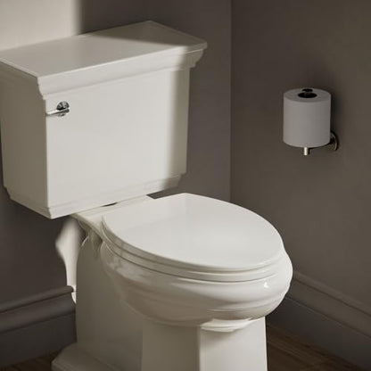 KOHLER K-4774-96 Brevia Elongated Toilet Seat with Quick-Release Hinges And Quick-Attach Hardware For Easy Clean, Biscuit (Pack of 2) - color: Biscuit, size: Elongated (Pack of 2)