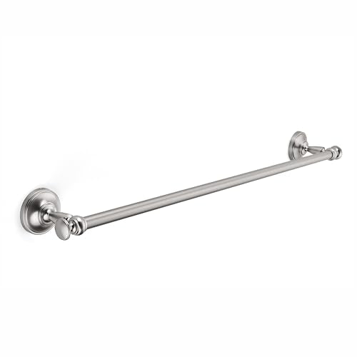 khtumeware 1 Pack Brushed Nickel Towel Bar 24 Inch Towel Rack for Bathroom Wall Mounted Thicken Steel Towel Rod Modern Home Decor - color: Brushed Nickel, size: 24 Inch Towel Holder