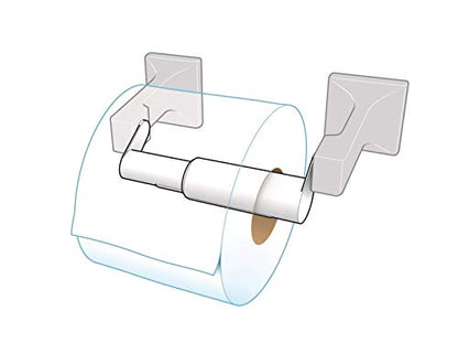 Standard Toilet Paper Holder Extender, White | Extra-Large Rolls Perfect for Double, Triple Rolls in Regular or Ceramic Bathroom Wall Holders - color: White
