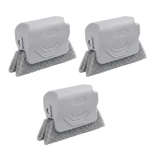 Runsgo Window Track Cleaner, Handheld Cleaning Brush Set, for Window Slides Grooves, Tile Grout Lines, Shutter Slats, Car Ac Vents & Narrow Gaps (Gray 3pcs) - color: Gray 3pcs