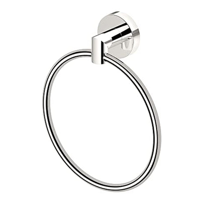 Gatco 4312 Glam Towel Ring, Polished Nickel | Wall Mounted 6.5" Towel Ring for Bathroom | Hand Towel Holder for Bathroom, Kitchen - color: Polished Nickel