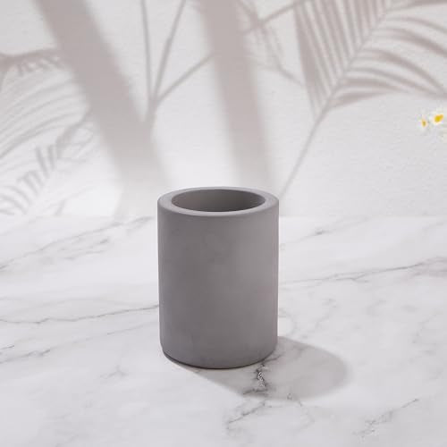 Drying Stone Toothbrush Holder, Diatomite Toothbrush Holders for Bathroom Counter, Quick Drying Electric Toothbrush and Toothpaste Holder Bathroom Organizer, Dark Grey - color: Dark Grey
