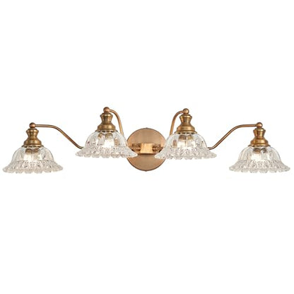 XIEDUN Brass 4 Light Vanity Lights for Bathroom Vanity Light Fixtures Bathroom Light Fixture - color: Brass, size: 4 Light