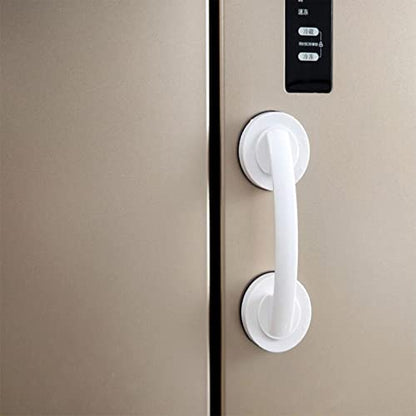 WANLIAN Powerful Suction Cup Glass Mirror Door Handle, Refrigerator Drawer Bathroom Suction Cup Wall handrail, Bathtub Shower Handle Kitchen Drawer Cabinet Handle Suction Cup (White) | Can be used for glass sliding doors, refrigerator doors, kitchen drawe