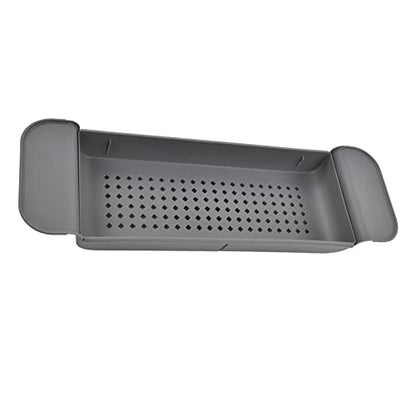 Telescopic Bathtub Holder, Eco-Friendly Bath Shelf, Caddy Tray for Book Lovers, for Bathroom Entertainment (Grey) - color: Gray