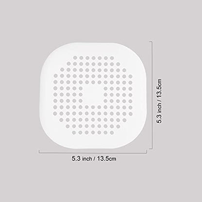 2 Pieces Shower Drain Hair Catcher Bathtub Stopper Home Drain Protectors Drain Cover with Sucker Water Trap Sink Cover for Bathroom Bathtub and Kitchen (White,White) - color: White,white