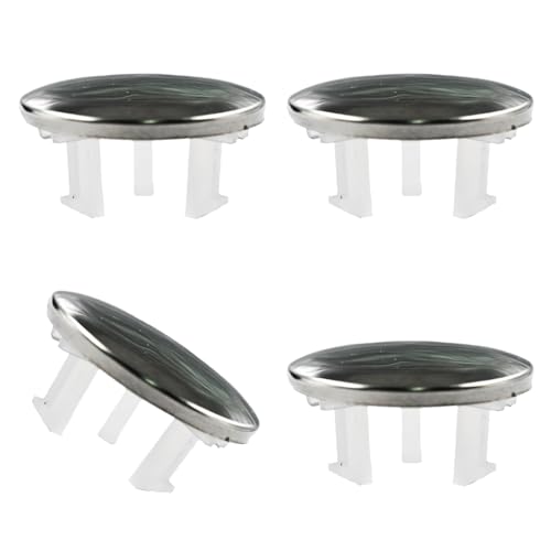 4 Pack Stainless Steels Sink Trim Overflow Covers,Single Layer Bathroom Basin Overflow Cover Hole Insert Cap,Basin Over flow Ring Round Hole Caps Insert Spares for Kitchen Bathroom - style: Single-layer Spherical