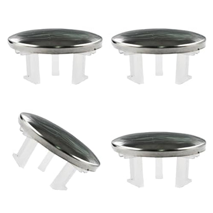 4 Pack Stainless Steels Sink Trim Overflow Covers,Single Layer Bathroom Basin Overflow Cover Hole Insert Cap,Basin Over flow Ring Round Hole Caps Insert Spares for Kitchen Bathroom - style: Single-layer Spherical