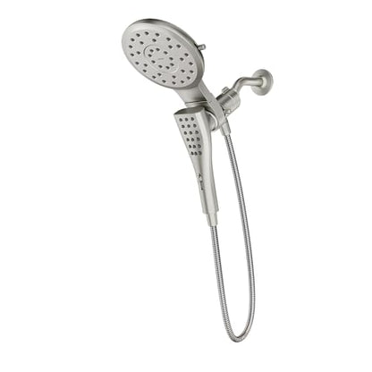 Moen 220C2EPSRN Verso Showerhead Combo, Magnetix, Brushed Nickel | Rain and handshower combo, Magnetix docking, Infiniti dial spray control, 60" hose, brushed nickel finish - color: Spot Resist Nickel