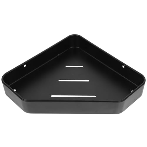 Matte Black Corner Wall Storage Shelf Space-Saving Floating Rack for Bathroom Shower with Strong Bearing Capacity Easy Wall Mount Installation