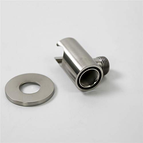 Shower Wand Holder Wall Mount,Hand Held Shower Holder with Hose Connector for Shower System Faucet Set,Handheld Shower Handle Sprayer Holder Attachment,Shower Hose Adapter, Brushed Nickel - color: Brushed Nickel