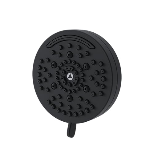 Symmons HydroMersion Contemporary 4 Inch Multifunction High Pressure 7 Mode Round Adjustable Showerhead in Matte Black - color: Matte Black, size: Multifunction