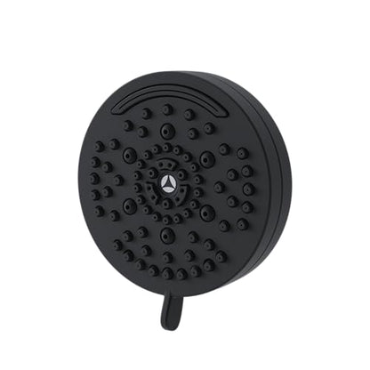 Symmons HydroMersion Contemporary 4 Inch Multifunction High Pressure 7 Mode Round Adjustable Showerhead in Matte Black - color: Matte Black, size: Multifunction