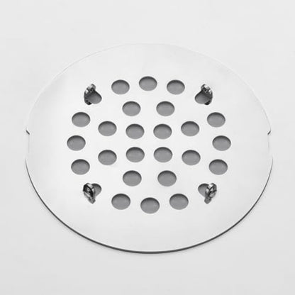Snap-in Shower Drain Cover 4-1/4 inch Shower Strainer Grid Round (1, Chrome) - color: Chrome