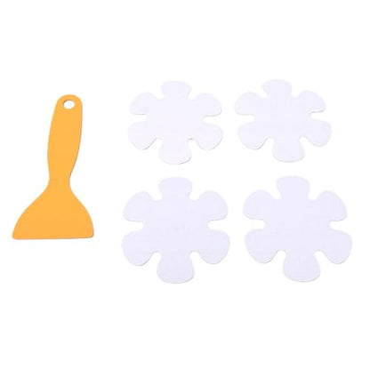 Zopsc Non Slip Bathtub Stickers, 24 Pcs Transparent Shower Decals with Scraper, Anti Slip Safety Treads for Bathtub Shower Floor, for Kids Elderly