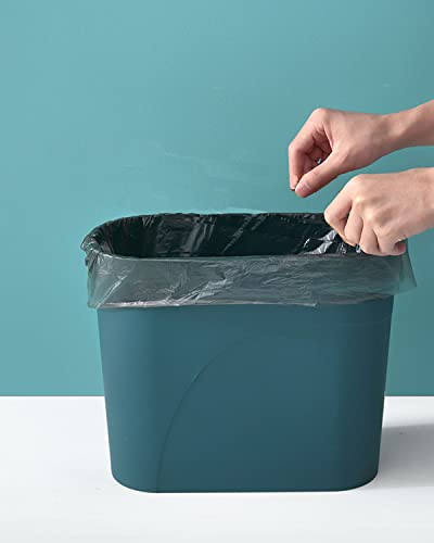 Bathroom Small Trash Can, 3 Gallon Slim Plastic, Blue - color: Blue