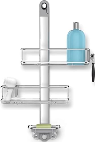 simplehuman Adjustable Shower Caddy, Stainless Steel and Anodized Aluminum - style: Medium
