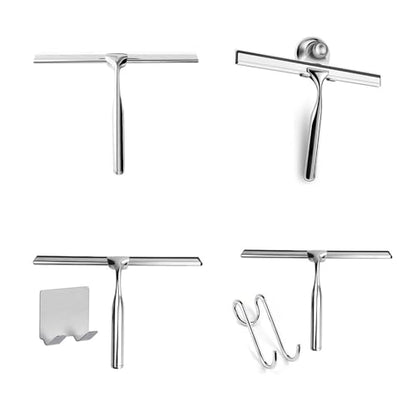Stainless Steel Shower Scraper Shower Mirror Squeegee Antiskid Handle Corrosion Resistance for Bathroom Tool,Silver,Style C - size: Style C