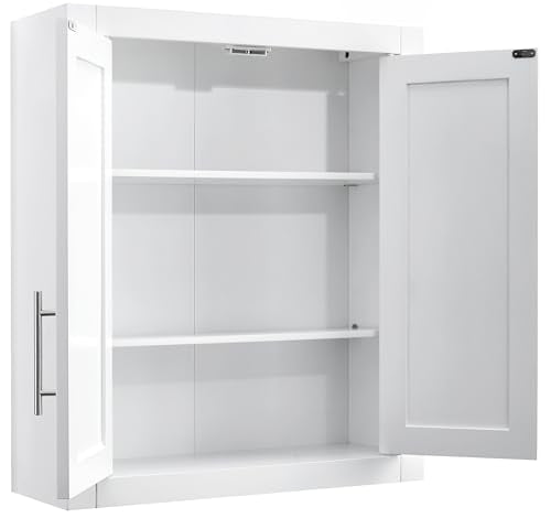 Crosley Furniture Savannah 3-Piece Wall Storage Cabinet, Cabinets for Laundry, Bathroom, Kitchen, White - color: White, style: 3-Piece Kitchen Cabinet
