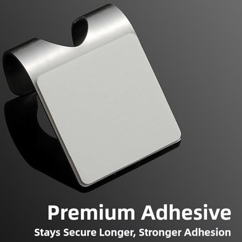 Self Adhesive Razor Holder Hanger with Double Hook Stainless Steel Shower Hook for Razor 2 Pack(Silver) - color: Silver