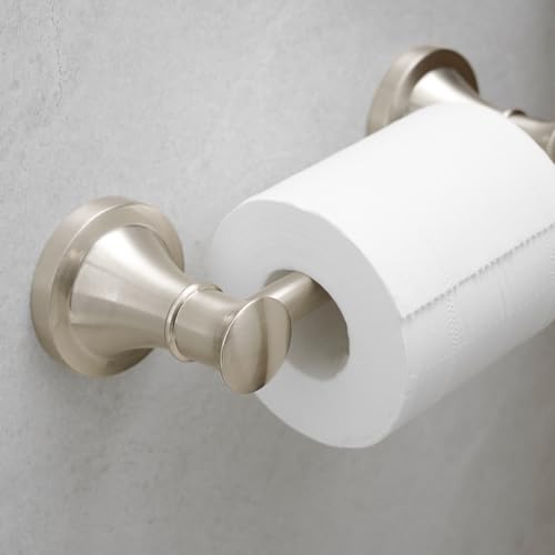 Hoimpro Wall Mounted Rustproof Toilet Tissue Paper Holder Bathroom Accessories Toilet roll Paper Hanger, Brushed Nickel - color: Brushed Nickel