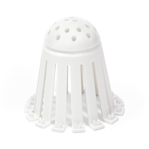 TubShroom Toss 21pk Disposable Bath Tub Drain Strainers - Hair Catcher Snare for Shower Bathtub to Prevent Clogged Drains, Traps Human and Pet Hair, One Year Supply (White) - color: White
