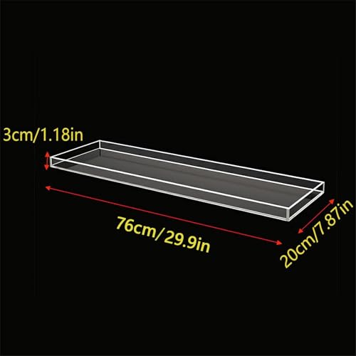 Clear Acrylic Bathtub Tray – Waterproof & Stylish Bath Caddy | Luxury Tub Tray for Relaxation (29.9" x 7.87" x 1.18") - size: 29.9" x 7.9" x 1.2"