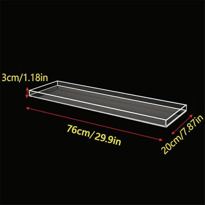 Clear Acrylic Bathtub Tray – Waterproof & Stylish Bath Caddy | Luxury Tub Tray for Relaxation (29.9" x 7.87" x 1.18") - size: 29.9" x 7.9" x 1.2"