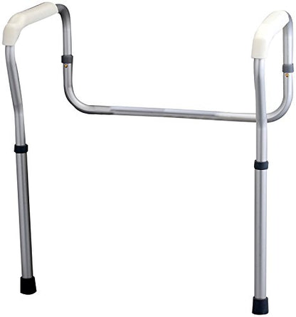 NOVA Medical Products Toilet Rails & Frame, Handrails for Toilet Seat, Safety Support Frame for Bathroom Toilet, Quick and Easy Installation, Grey (8200-R)