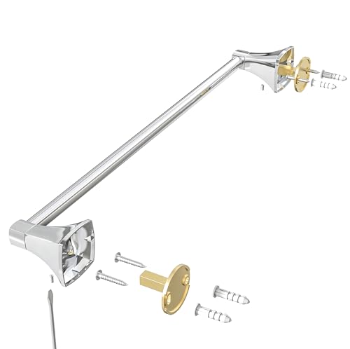 18 Inch Chrome Towel Bar Towel Rack for Bathroom Kitchen Hand Towel Holder Dish Cloths Hanger SUS304 Stainless Steel Rustproof Wall Mount - color: Chrome, size: 18 inch