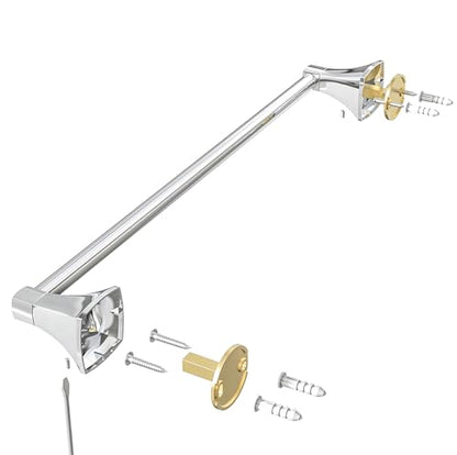 18 Inch Chrome Towel Bar Towel Rack for Bathroom Kitchen Hand Towel Holder Dish Cloths Hanger SUS304 Stainless Steel Rustproof Wall Mount - color: Chrome, size: 18 inch