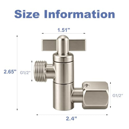 OFFO Shower Head Extension Arm, 2.4 in Shower Extension Arm with Locking Nut, Adjustable Height and Angle Shower Arm, Universal G1/2 Connector for Fixed and Handheld ShowerHead, Brushed Nickel - color: Brushed Nickel, style: 2.4 in