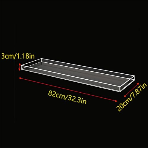 Bathtub Tray Table, Clear Acrylic, Anti-Slip Bath Caddy, 32.3 * 7.87 * 1.18in - size: 32.3" x 7.9" x 1.2"