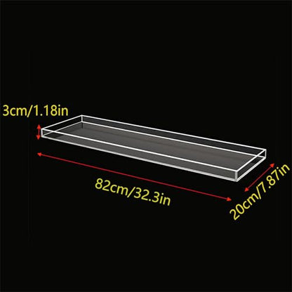 Bathtub Tray Table, Clear Acrylic, Anti-Slip Bath Caddy, 32.3 * 7.87 * 1.18in - size: 32.3" x 7.9" x 1.2"