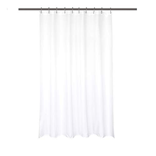 Barossa Design 54x72 Fabric Stall Shower Curtain Liner White | Soft Microfiber Cloth, Waterproof, Hotel Quality, Machine Washable, 54W x 72H for Bathroom Stall - color: Pure White, size: 54"W x 72"L (Pack of 1)